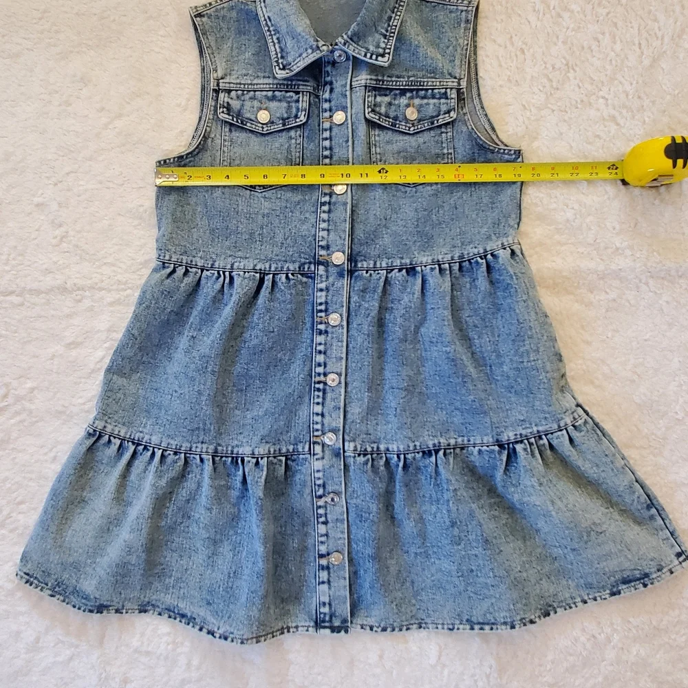 Blue Jean Dress. Size Large. - Picture 8 of 11